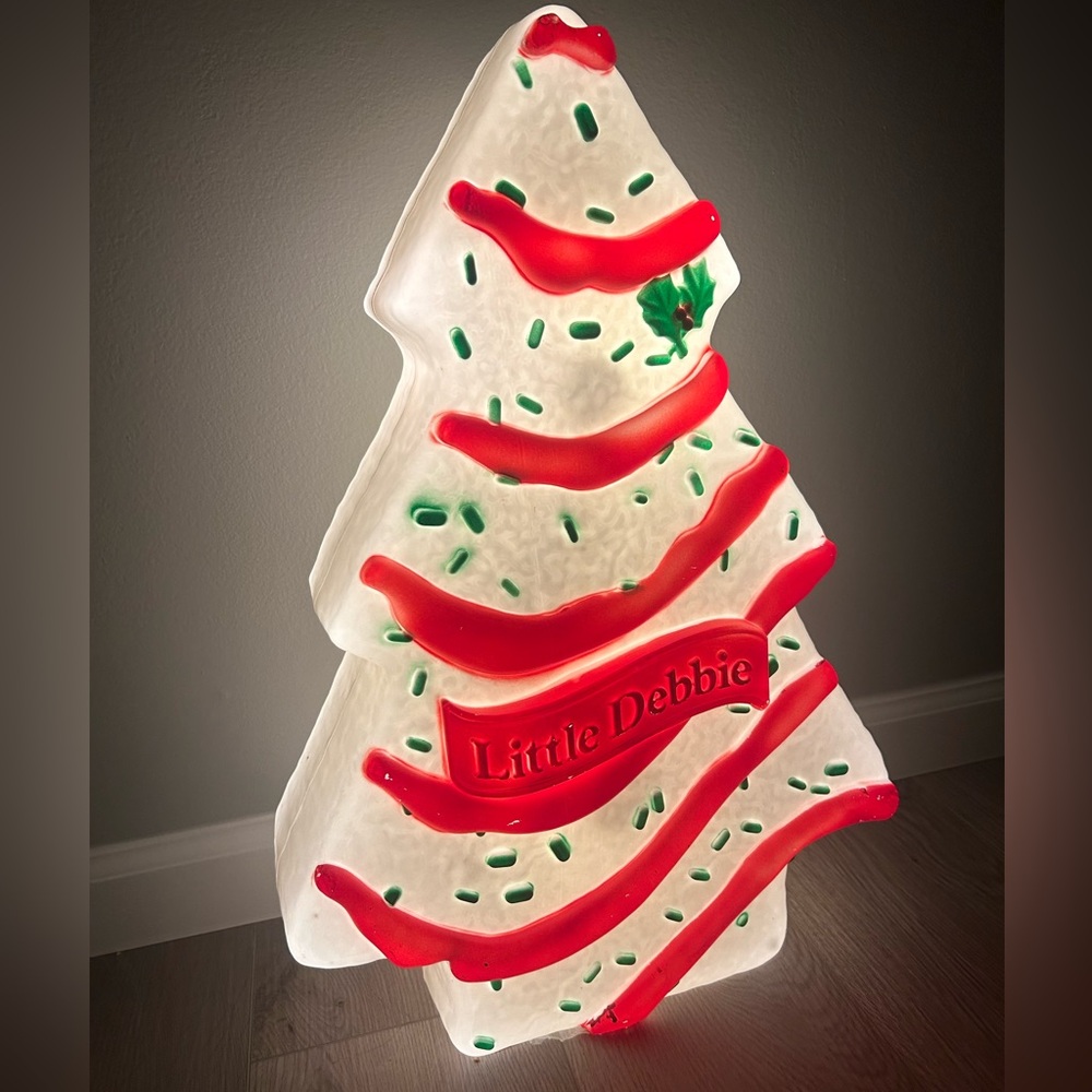 Little Debbie Christmas Tree Cake Blow Mold Lighted 22 Inches Tall NEW